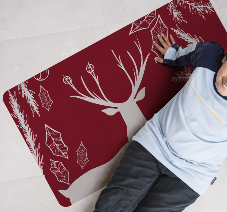 Op de natuur geïnspireerde illustratie dieren vinyl tapijt - TenStickers