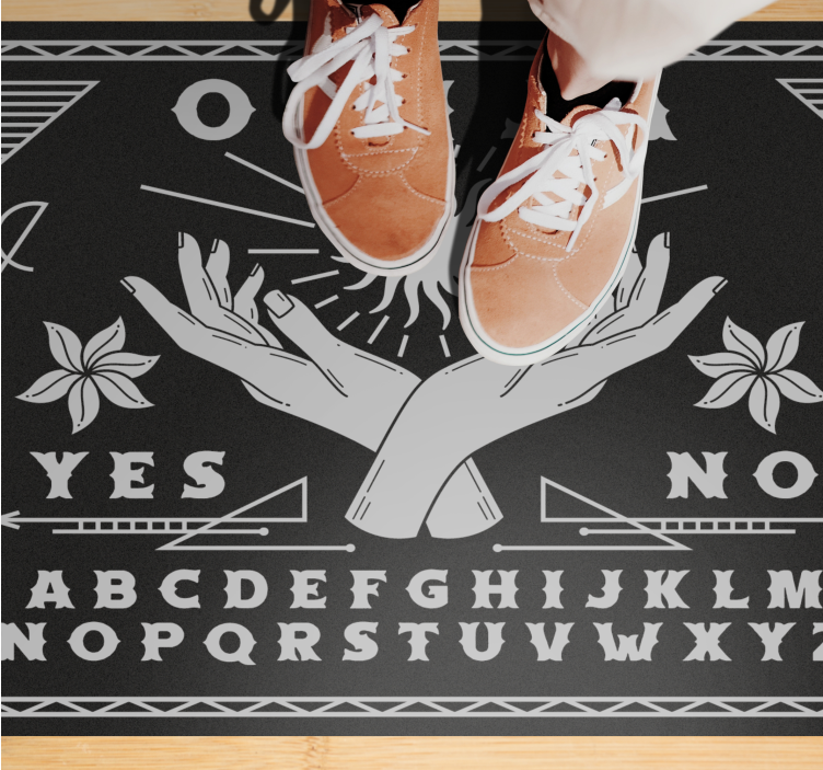 Ouija handen ontwerp vinyl tapijt wereldkaart - TenStickers