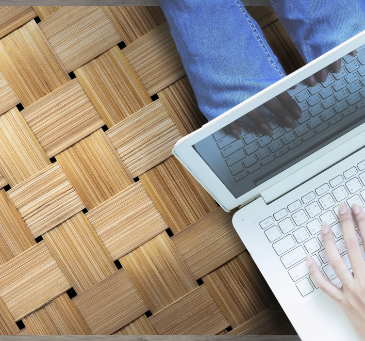 Parket simulatie vinyl tapijt houtstructuur - TenStickers