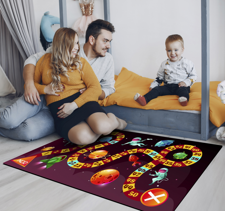 Ruimte-avonturenspel vinyl tapijt spel - TenStickers
