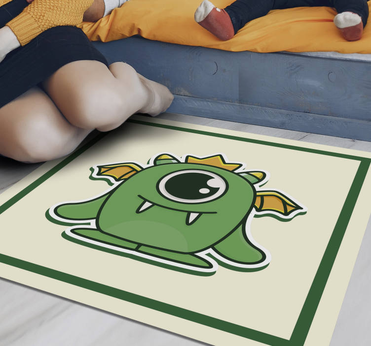 Groen babymonster vinyl tapijt meer kinderen - TenStickers