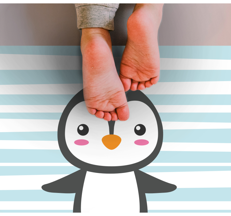 Schattig pinguïnontwerp vinyl tapijt baby - TenStickers