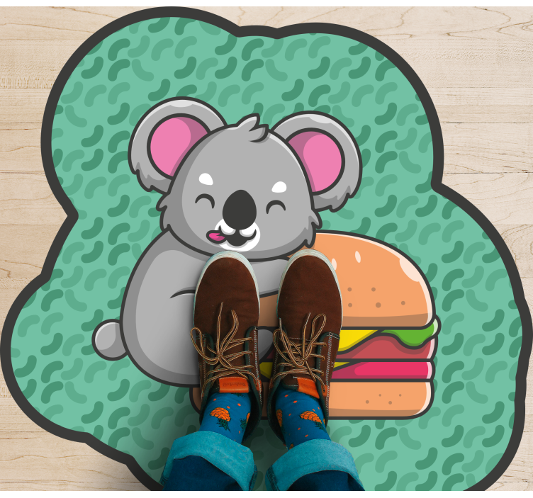 Schattige koala snack vinyl tapijt baby - TenStickers