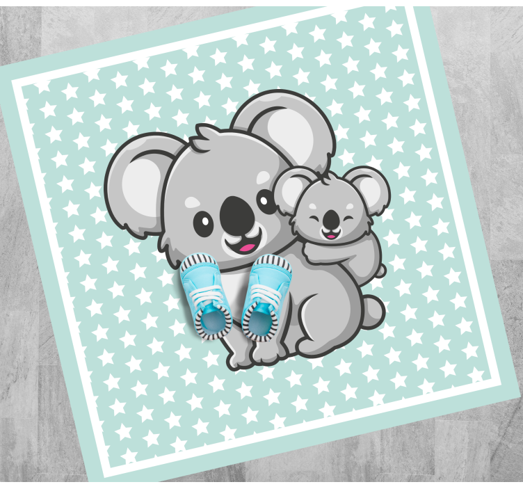 Moeder en baby koala's vinyl tapijt kind - TenStickers