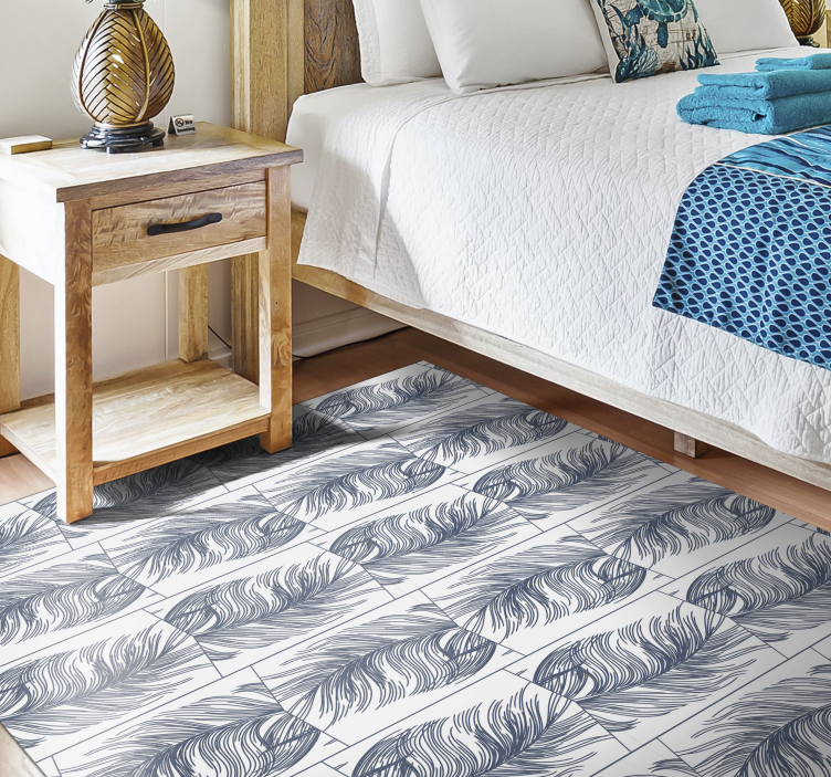 Sierlijke bladeren vinyl tapijt natuur - TenStickers