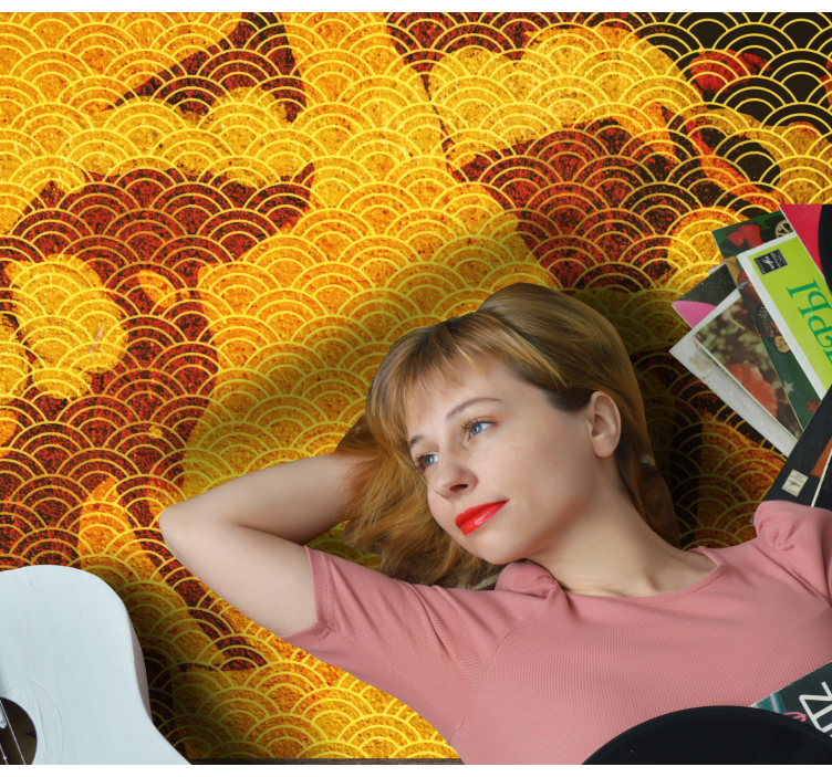 Japanse seigaiha vinyl tapijt etnisch - TenStickers