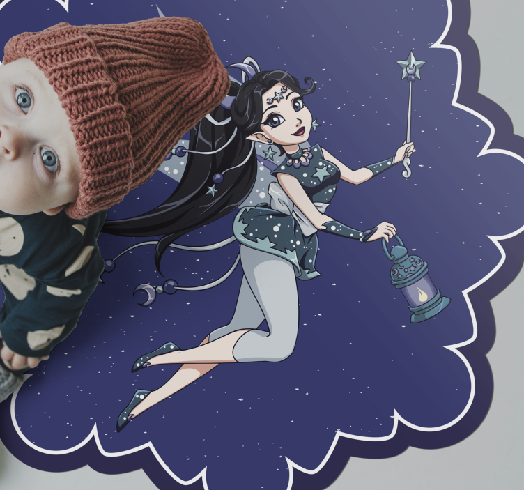 Sprookjesachtige nachthemel vinyl tapijt kind - TenStickers