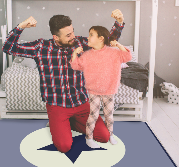 Ster middelpunt vinyl tapijt sterren - TenStickers