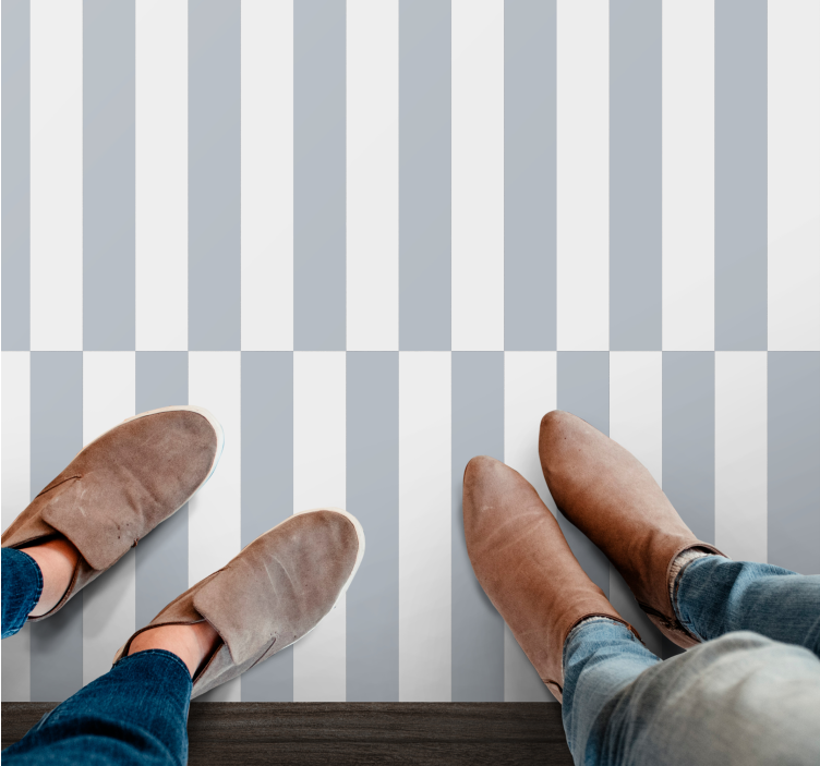 Stijlvol gestreept concept vinyl tapijt geometrisch - TenStickers