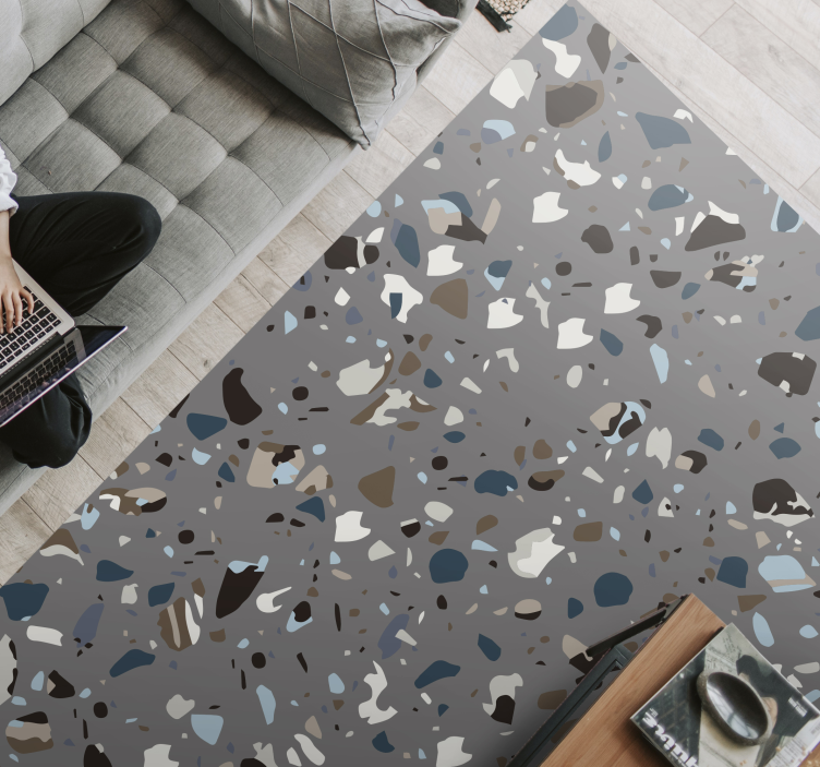 Terrazzo kiezel gemengd marmeren vinyl tapijt - TenStickers