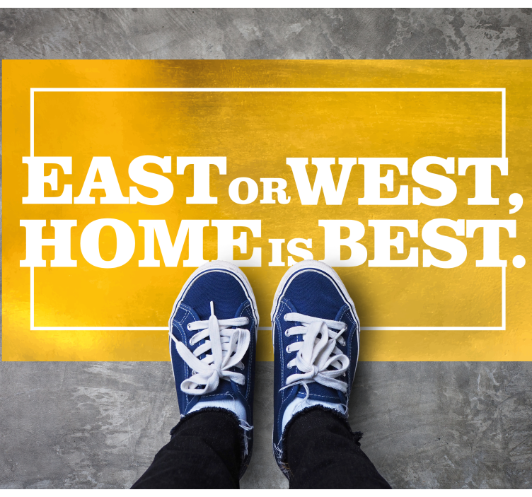 Thuis is het beste vinyl tapijt buitenshuis - TenStickers