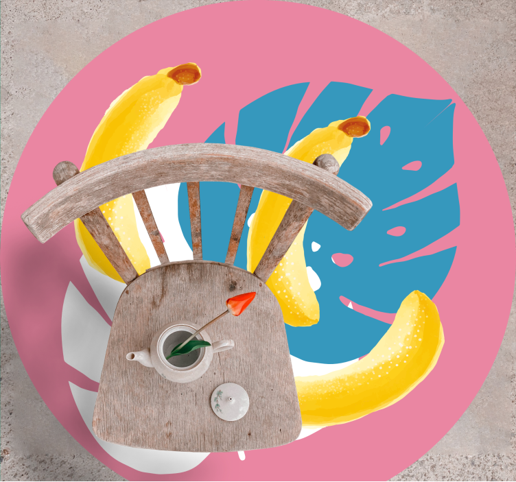 Tropisch bananenmotief vinyl tapijt keuken - TenStickers