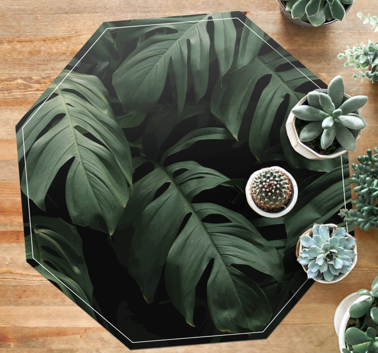 Tropisch bladmotief vinyl tapijt bloemen en planten - TenStickers