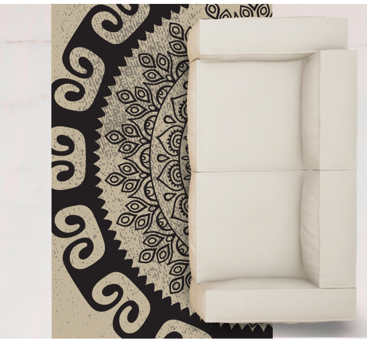 Verfijnd motief vinyl tapijt mandala - TenStickers