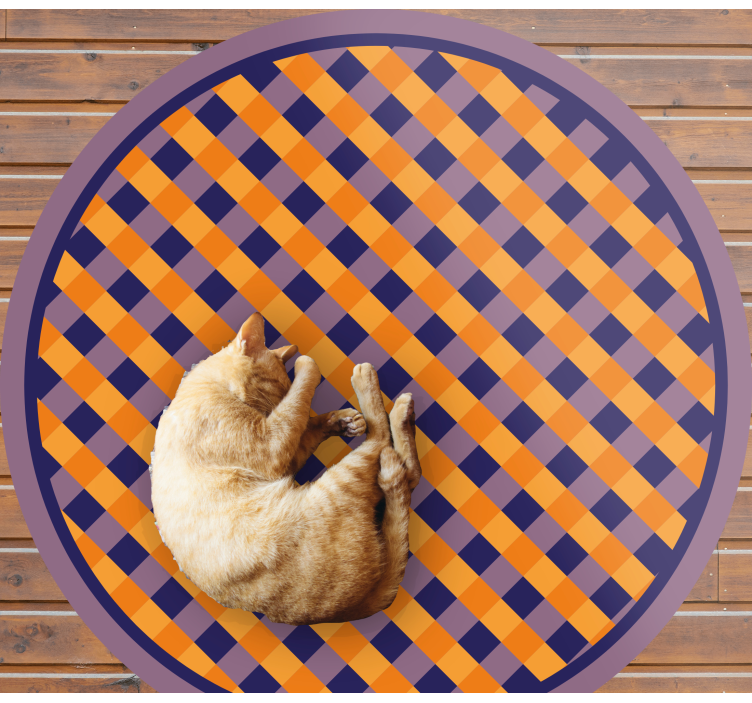 Vetgedrukt ruitjespatroon vinyl tapijt strepen - TenStickers