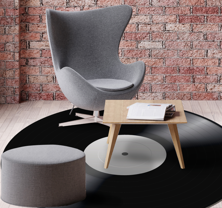 Vinyl record vintage vinyl tapijt - TenStickers