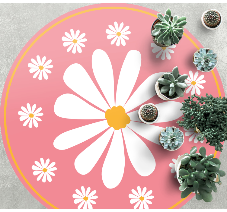 Vinyl tapijt bloemen en planten roze bloemenarrangement - TenStickers