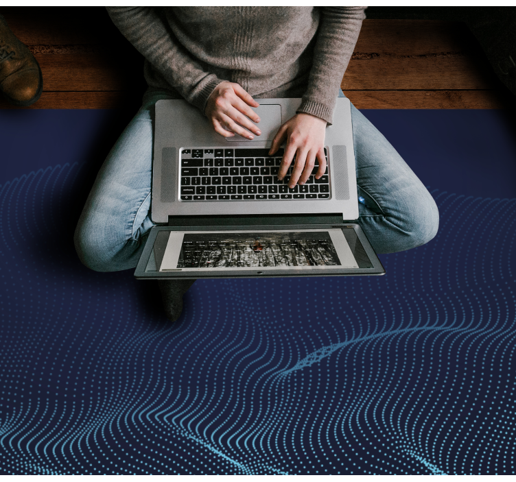 Vloeiend golfmotief vinyl tapijt modern - TenStickers