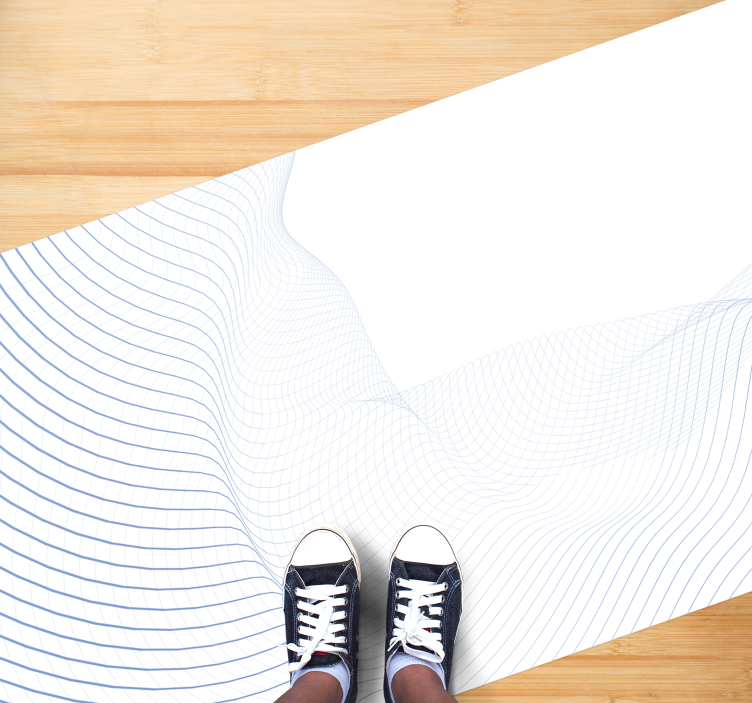 Vloeistofgolfpatroon vinyl tapijt modern - TenStickers