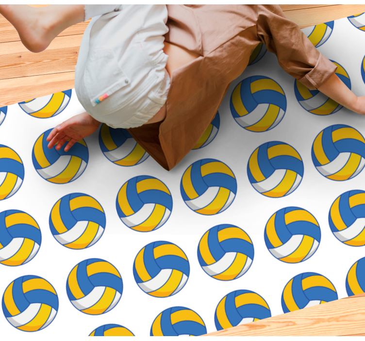 Volleybalballen vinyl tapijt tiener - TenStickers