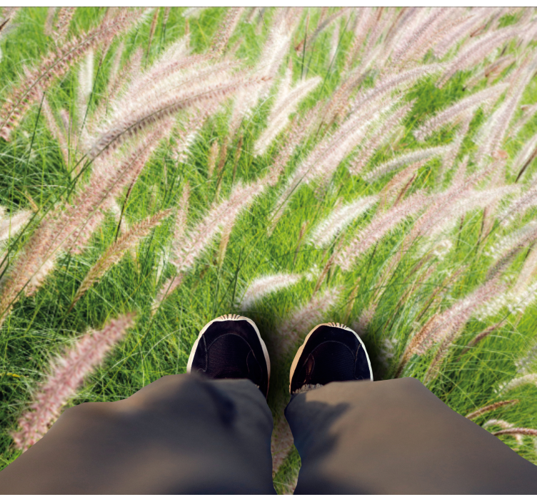 Weelderig groen landschap vinyl tapijt natuur - TenStickers