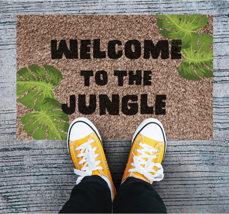 Welkom in de jungle Vinyl tapijt ontvangsthal - TenStickers