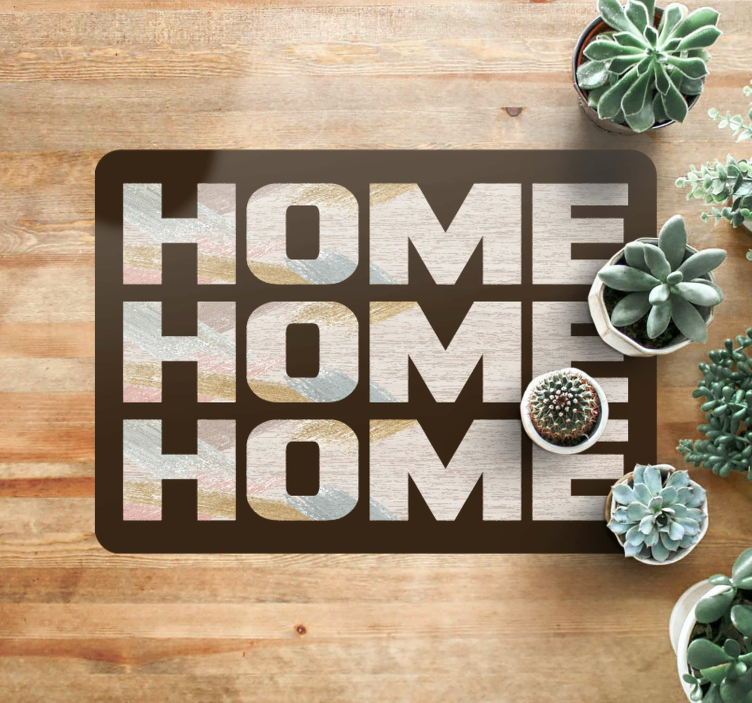 Welkom thuis entree vinyl tapijt zinnen en teksten - TenStickers