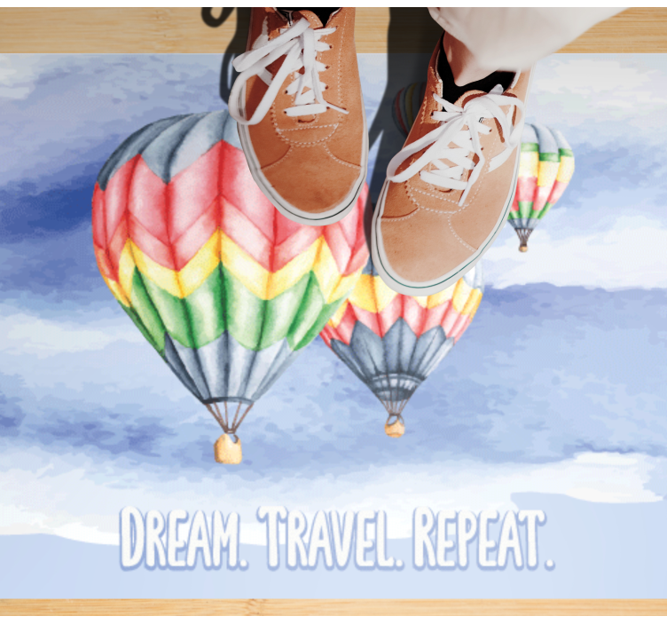 Wens reis herhalen vinyl tapijt minimalistisch - TenStickers