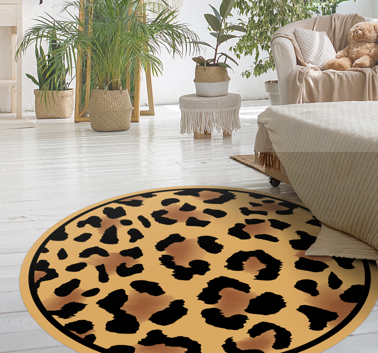 Wild luipaardpatroon vinyl vloerkleed dierenprint - TenStickers