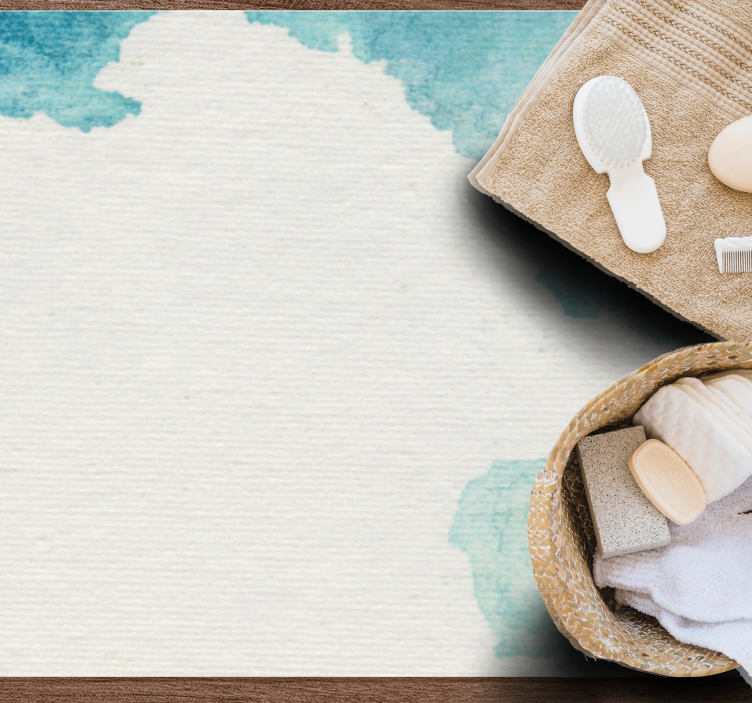 Zacht aqua-effect vinyl tapijt badkamer - TenStickers