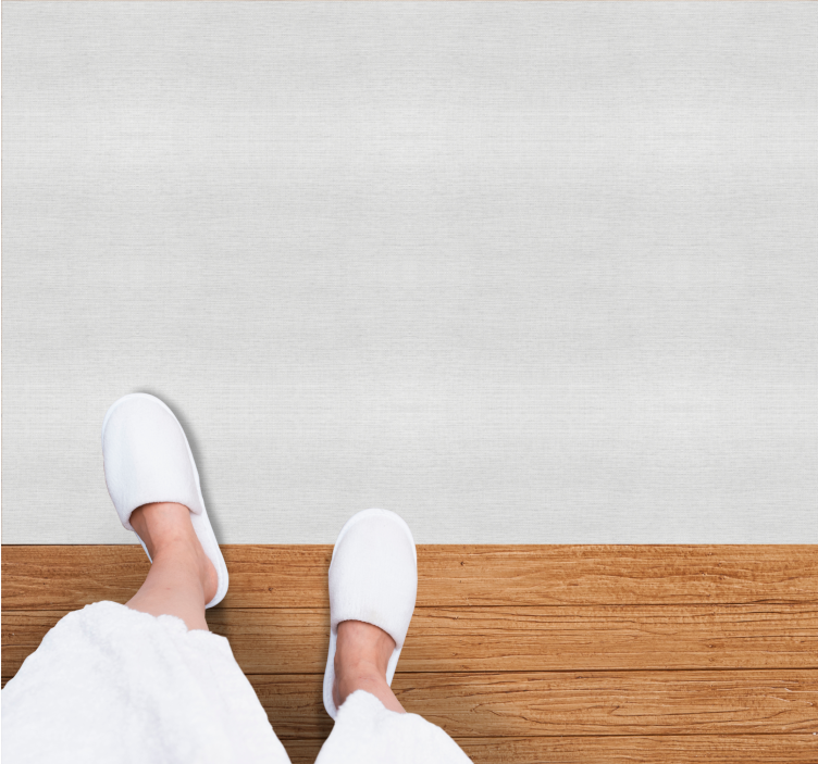 Zachte witte textuur vinyl tapijt badkamer - TenStickers