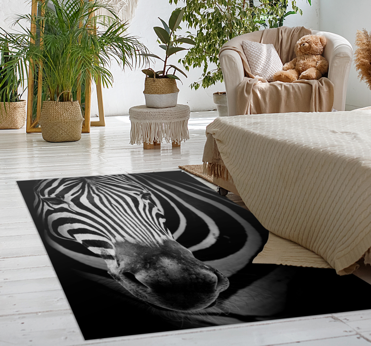 Zebrastrepenprint dieren vinyl tapijt - TenStickers