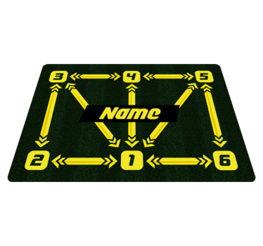voetbaltraining tapijt met naam vinyl tapijt spel - TenStickers