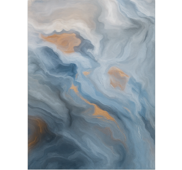 Amberblauwe tinten marmeren vinyl tapijt - TenStickers