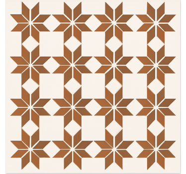 Terracotta stertegel vinyl tapijt eetkamer - TenStickers