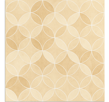 Geometrische overlappende cirkels vinyl tapijt eetkamer - TenStickers