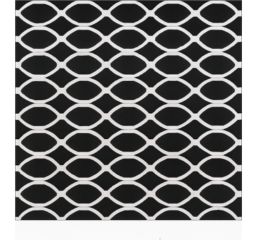 Monochroom ovaal ontwerp vinyl tapijt eetkamer - TenStickers