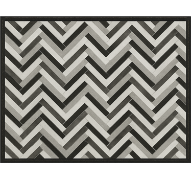Monochrome parketstijl vinyl tapijt eetkamer - TenStickers
