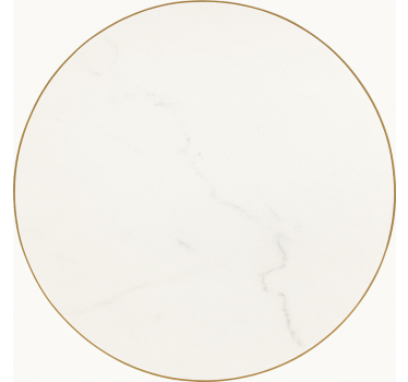 Witte marmerader vinyl tapijt eetkamer - TenStickers