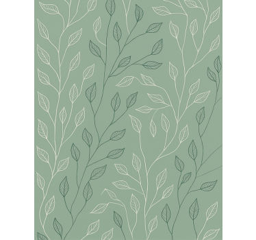 Schone botanische overlay vinyl tapijt eetkamer - TenStickers
