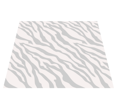 Vinyl vloerkleed dierenprint lichtgrijs zebrapatroon - TenStickers