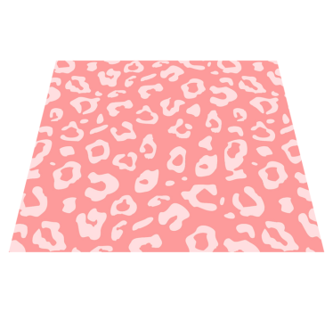 Vinyl vloerkleed dierenprint roze luipaard textuur - TenStickers