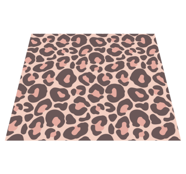 Vinyl vloerkleed dierenprint roze luipaard print - TenStickers