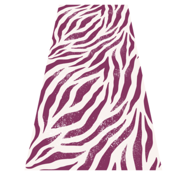 Vinyl vloerkleed dierenprint paars en witte zebra patroon - TenStickers