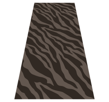 Vinyl vloerkleed dierenprint donkere zebraprint - TenStickers