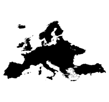 Vinyl tapijt wereldkaart krijtbord europa - TenStickers