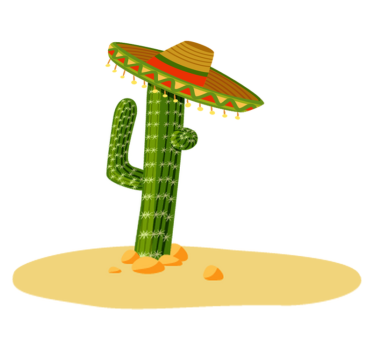 Vinyl tapijt kind mexicaanse hoed slaapkamer - TenStickers