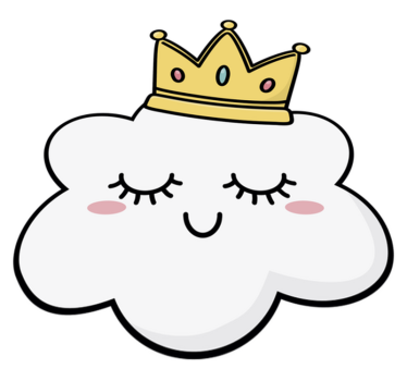 Vinyl tapijt kind gekroonde wolken - TenStickers