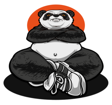 Vinyl tapijt kind panda schurk - TenStickers