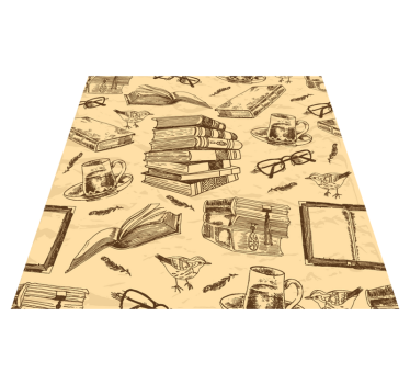 Vinyl tapijt kantoor oude bibliotheek - TenStickers